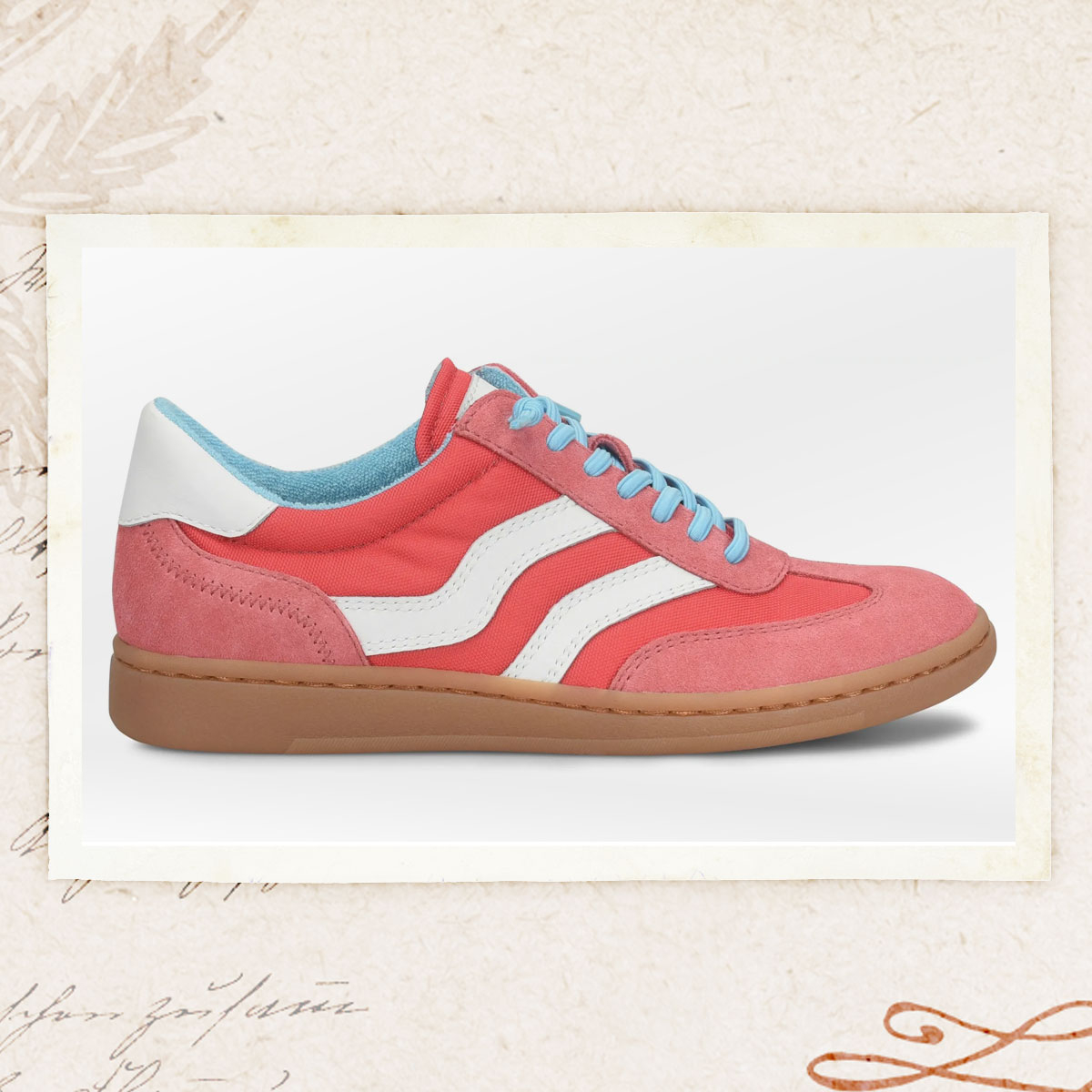 Featuring the Remmi sneaker in red.