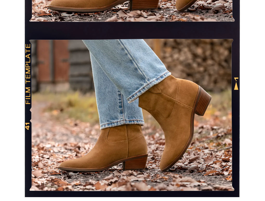 Featuring the Cambridge bootie in tan.