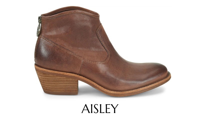 Featuring the Aisley bootie in brown.