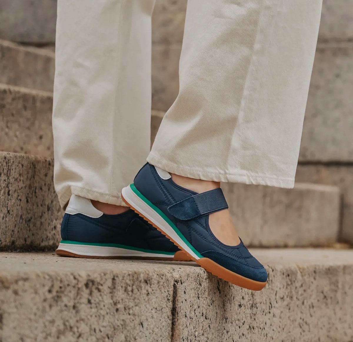 Featuring the Kelly mary jane sneaker in Blue.