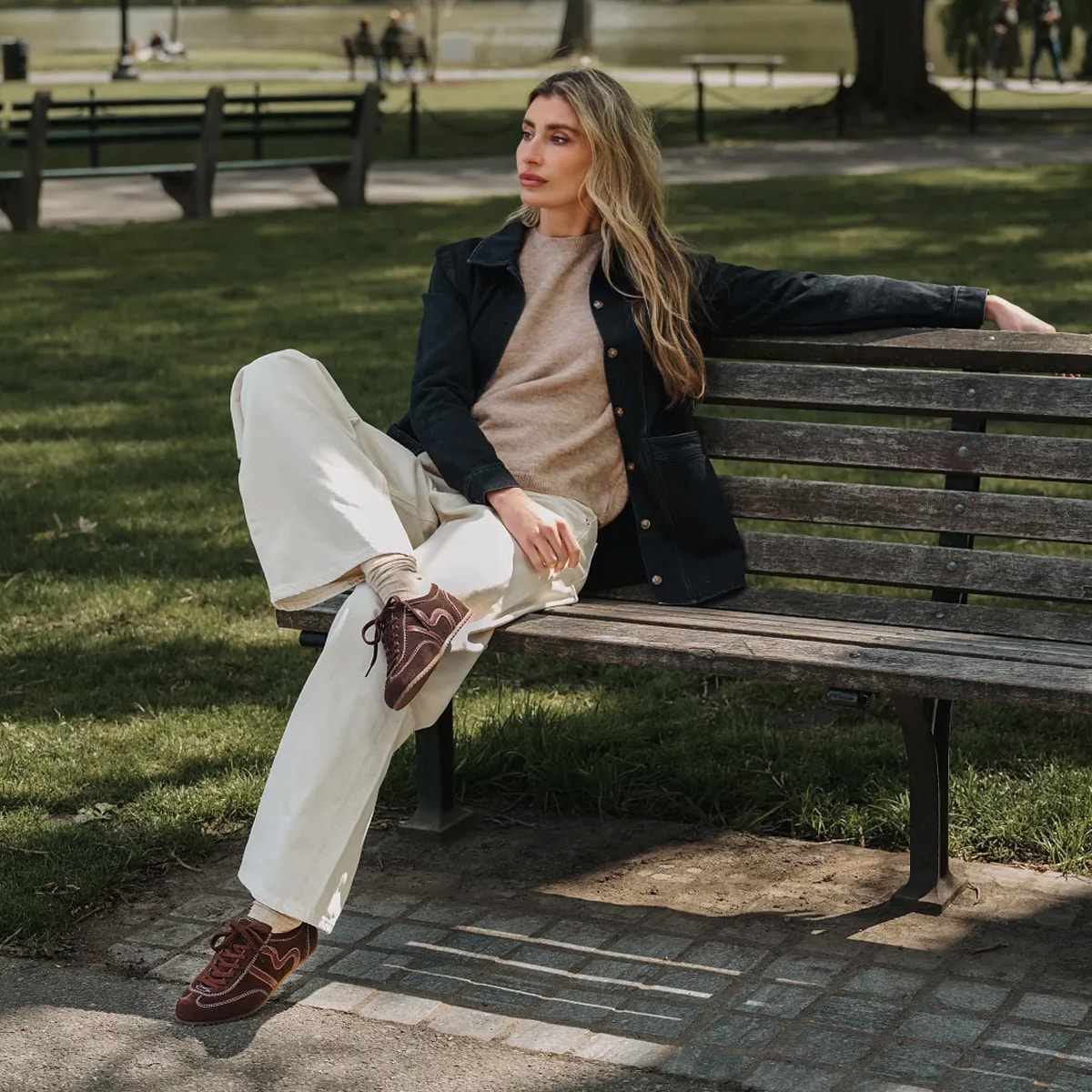 Featuring the Aubree lace up sneaker in brown.