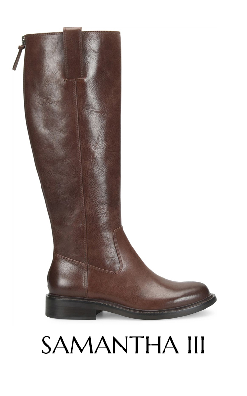 Featuring the Samantha III tall boot in brown.