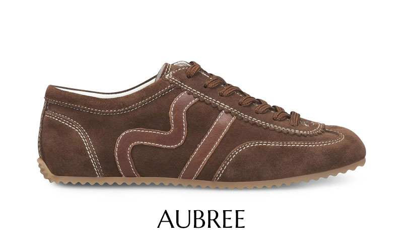 Featuring the Aubree lace up sneaker in brown.