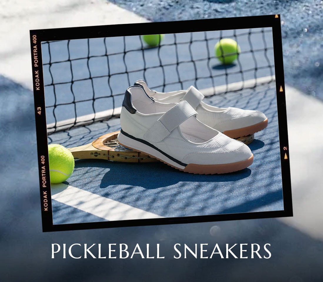 Pickleball Sneakers. Featuring the Kelly Maryjane sneaker in white.